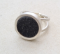 Preview: Schlichter, attraktiver Ring mit einem Achatkristall.