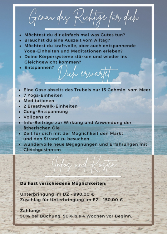 Yoga und Entschleunigung am Meer